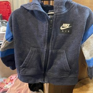 Nike Kids Navy and Blue Hoodie